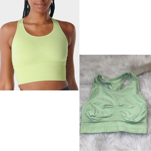 Sweaty Betty Pomelo Green Stamina Longline Workout Bra - Picture 2 of 11